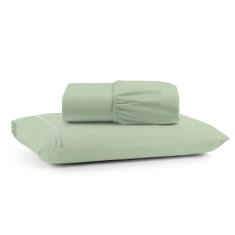 Jogo De Lençol Solteiro Mirante 100% Algodão 2 Pçs - Verde