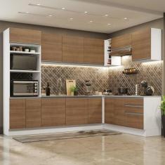 Cozinha Completa de Canto Madesa Glamy 479001 com Armário e Balcão (Se