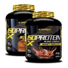 Kit 2x Whey Protein Isolado Blend Complex 2Kg - XPRO-Unissex