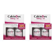 Combo 2 Kits Calciodex Cálcio 500Mg + Vitamina D3 (240 Cápsulas) - Kle