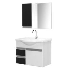 Gabinete De Banheiro Com Espelheiro Kit Boa Vista 60cm - Boatto Móveis