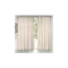 Cortina de Renda Donna Inter 350x220 cm Roseiral com Forro Marfim