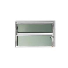 Janela Basculante de Alumínio 40x80cm com Vidro Boreal Anodizado Plus 