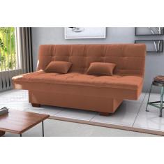 Sofá Cama Esmeralda Veludo Ferrugem E435 - Matrix - LM DECOR