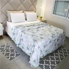 Jogo de Lençol Queen 4 Peças Estampado COZZILAR - Malha 100% Algodão, 