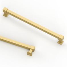 Asidrama Pacote com 10 puxadores de armário de cozinha dourados escovados de 254 mm, puxadores de armário de cozinha para puxadores de gaveta de armário