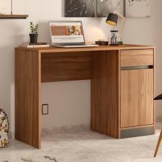 Escrivaninha Office Morada Com 1 Porta E 1 Gaveta Demóbile Amêndola Com Grafite