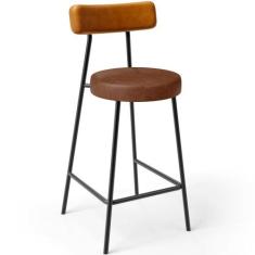 Banqueta Baixa Cozinha Sala Jantar Bancada Milão L02 material sintétic