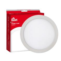 Plafon Painel Led 24W Branco Frio Luminária Redondo Sobrepor