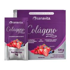Colágeno Verisol Hidrolisado Sabor Red Berries CX/30 Sachês Sanavita