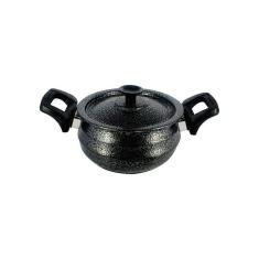Panela Bojuda Alumínio Fundido Craqueada Alça Baquelite Preta N07