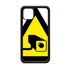 Símbolo de aviso amarelo preto câmera triângulo para iPhone 12 Pro Max capa para Apple Mini Mobile Case