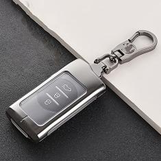 TPHJRM Porta-chaves do carro Capa de liga de zinco inteligente, adequado para Chery Tiggo 8 Arrizo 5 Pro Gx 5x eQ7 Chery Tiggo 7 Pro 2020, porta-chaves do carro ABS Smart porta-chaves do carro
