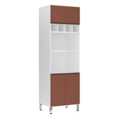 Paneleiro Perola 70 Cm Duplo Nicho Branco C/ Gaia