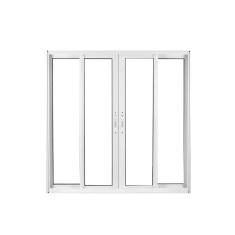 Janela de Alumínio de Correr 100x100cm 4 Folhas 2 Fixas com Vidro Liso Linha Solida MGM Branco