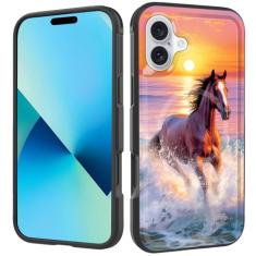 ZQLPLZR Capa magnética para iPhone 16 Plus, [compatível com MagSafe] [proteção contra quedas de grau militar] Capa de telefone resistente à prova de choque para iPhone 16 Plus de 6,7 polegadas 2024,