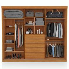 Guarda Roupa Casal Ímola 3 Portas de Correr com Espelho Freijó Off White Pina - Luapa