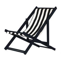 Espreguiçadeira Preguiçosa Dobrável Black Sb-list. Pret-branco