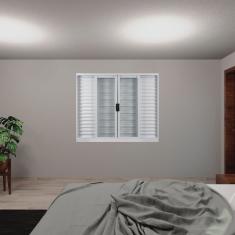 Janela de Aço Veneziana de Correr 120x150cm 6 Folhas coflx mgm