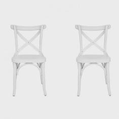 Conjunto 2 Cadeiras Madeira Maciça Tauari Cross X Texas Gamma Móveis