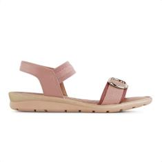 Sandália Usaflex Anabela Feminino (Rosê/Nude, BR, Adulto, Numérico, 37)