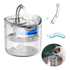Bebedouro Pet Para Gatos Com Filtro Automático Torneira Transparente F
