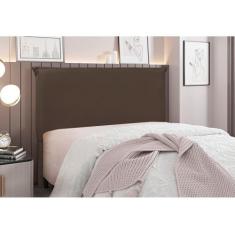 Cabeceira Cama Box Queen 160 cm Garden Veludo S04 - D'Rossi, Marrom