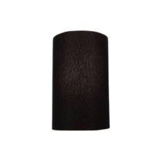 Arandela Meia Cana Md-2031 Cúpula Em Tecido 30-18x16cm Preto - Bivolt