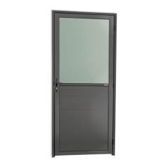Porta Meia Lambril Meia Vidrão Super 25 Vidro Boreal 210cm X 90cm Brim