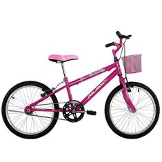 Bicicleta Infantil Feminina Aro 20 Melissa Rosa Pink com Cesta - Dalannio Bike
