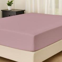 Lençol Casal Avulso Com Elástico 200 Fios 100% Algodão - RAFALORO, Ros