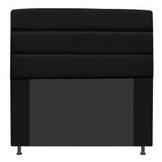 Cabeceira Estofada Turim 195cm King Size Suede Preto