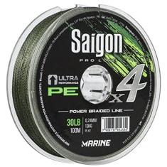 Linha Multifilamento Saigon X4 Verde 40Lbs 0,28mm 100m Marine Sports