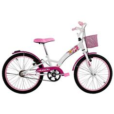 Bicicleta Infantil Aro 20 Feminina Fashion com Paralama e Cesta