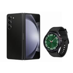 Celular Samsung Galaxy Z Fold5 1TB Preto + Smartwatch Galaxy Watch6 Classic LTE 47mm Preto Kit