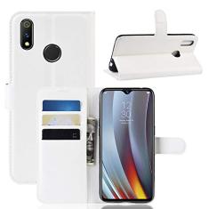 Capa para OPPO Realme X Lite Leather Stand Wallet Flip Case para OPPO Realme X Lite Capa de proteção de telefone A capa com design simplificado