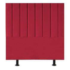 Cabeceira De Cama Solteiro Box 100 Cm Karla Suede vermelho