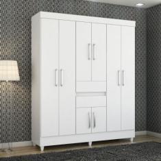 Guarda Roupas Casal 8 Portas  2 Gavetas com Espelho Munique Demóbile -
