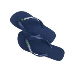 Chinelo Havaianas Brasil Logo, Azul, 41