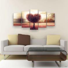 Quadro Decorativo Árvore De Coração 129x61 Sala Quarto - Imperio Dos Q