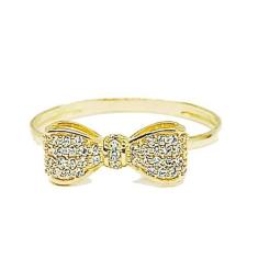 Anel de ouro 18K Laço com Pedras - Elegancy Joias, 18