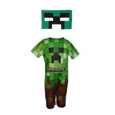 Fantasia Roupa Infantil Minecraft Com Máscara - Fashion Style Infinity