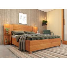 Cama Box Casal Queen 203cmx164cm Mônaco com Cabeceira Extensivel e 2 M