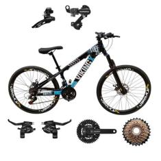 Bicicleta Vikingx Aro 26 Tuff 25 24v Cambio Shiamano Traseiro Dianteir