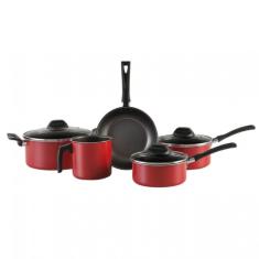 Conjunto De Panelas Brinox Garlic 7001/100 - 5 Peças Vermelho