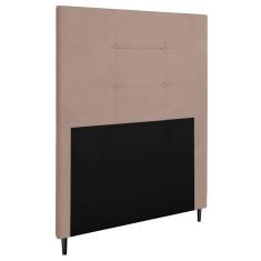 Cabeceira Luna Para Cama Box Solteiro 90 Cm Suede Cor Bege