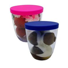 Copo para Doces com Tampa Azul - Fábrica de Utilidades