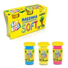 Massinha modelar soft c/3potessem cor acrilex 73030000, 3