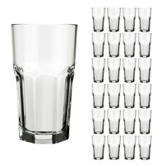 Jogo 24 Copos 340ml Vidro Bristol Suco Drinks Transparente