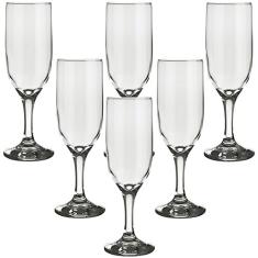 Jogo com 6 Taças para Champagne Frisante 210ml Vidro Nadir Windsor